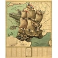 thumbnail image 2 of Vintage Apple Collection 15x18 White Modern Wood Framed Museum Art Print Titled - French Map, 2 of 4