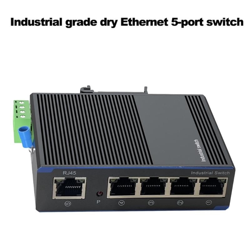 CEORPER Industrial 5 Port Gigabit Networking Switcher Metal Case DIN Rail Mount Perfect