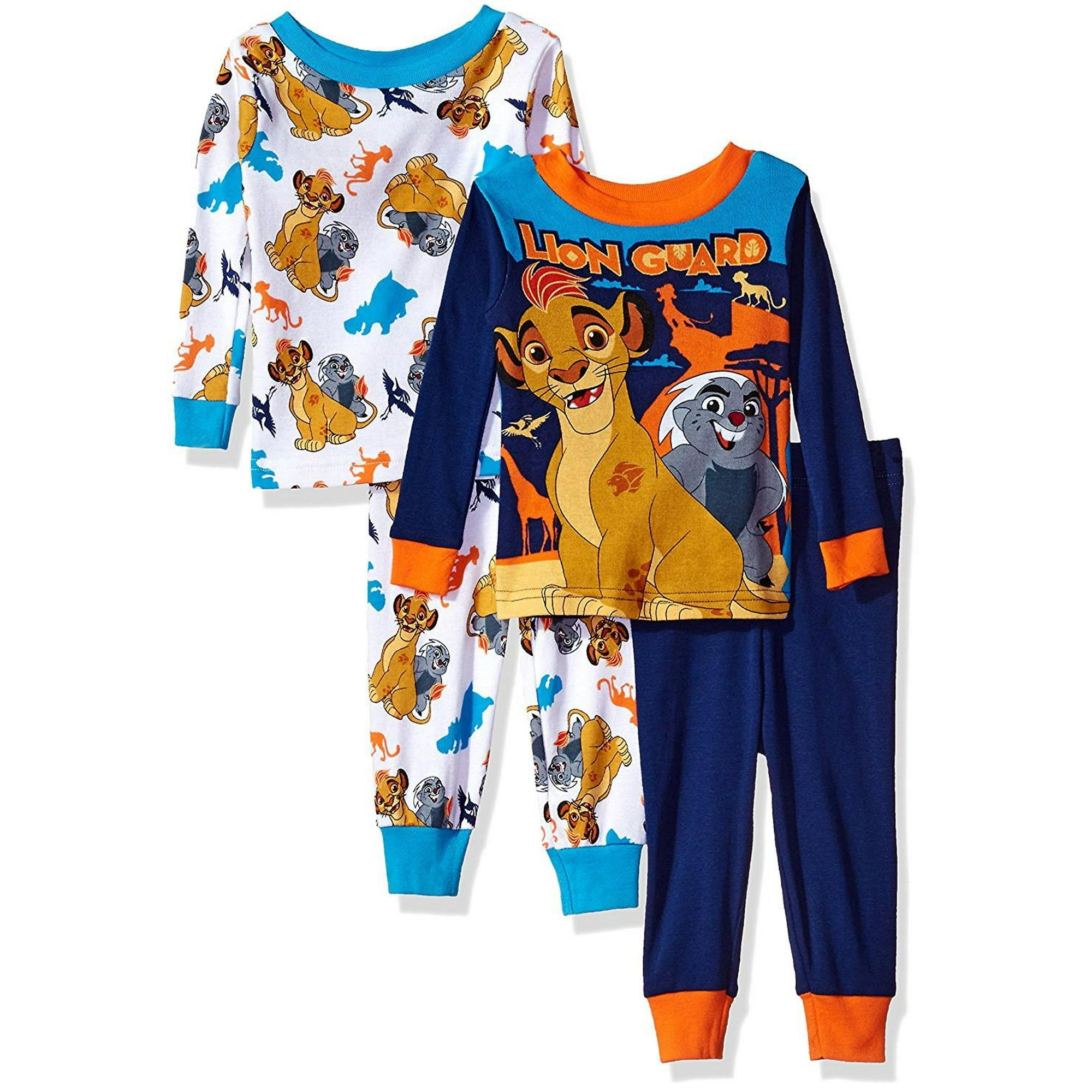 Disney Junior The Lion Guard 4 Piece Cotton Toddler Pajamas For Little Boys Walmart