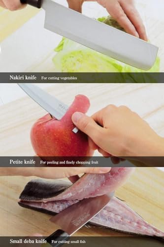 Kitchen Knife Set Of 5 Produced By Komei Nakamura Including Sushi Knife Japanese