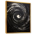thumbnail image 2 of Designart "Cosmic Current Spiral In Black I" Abstract Spirals Floater Framed Wall Decor, 2 of 5