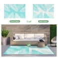 thumbnail image 6 of DEORAB Outdoor Rug 5'x8' Waterproof Reversible Patio Rug Portable Plastic Straw Outside Carprt for Beach Garden RV Camping Porch Deck Backyard, Aquablue & White, 6 of 8