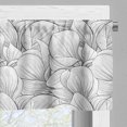 thumbnail image 5 of Ambesonne Floral Valance & Curtain, Monochrome Magnolia Petals, 55"x45", Charcoal Grey Pale Grey, 5 of 7