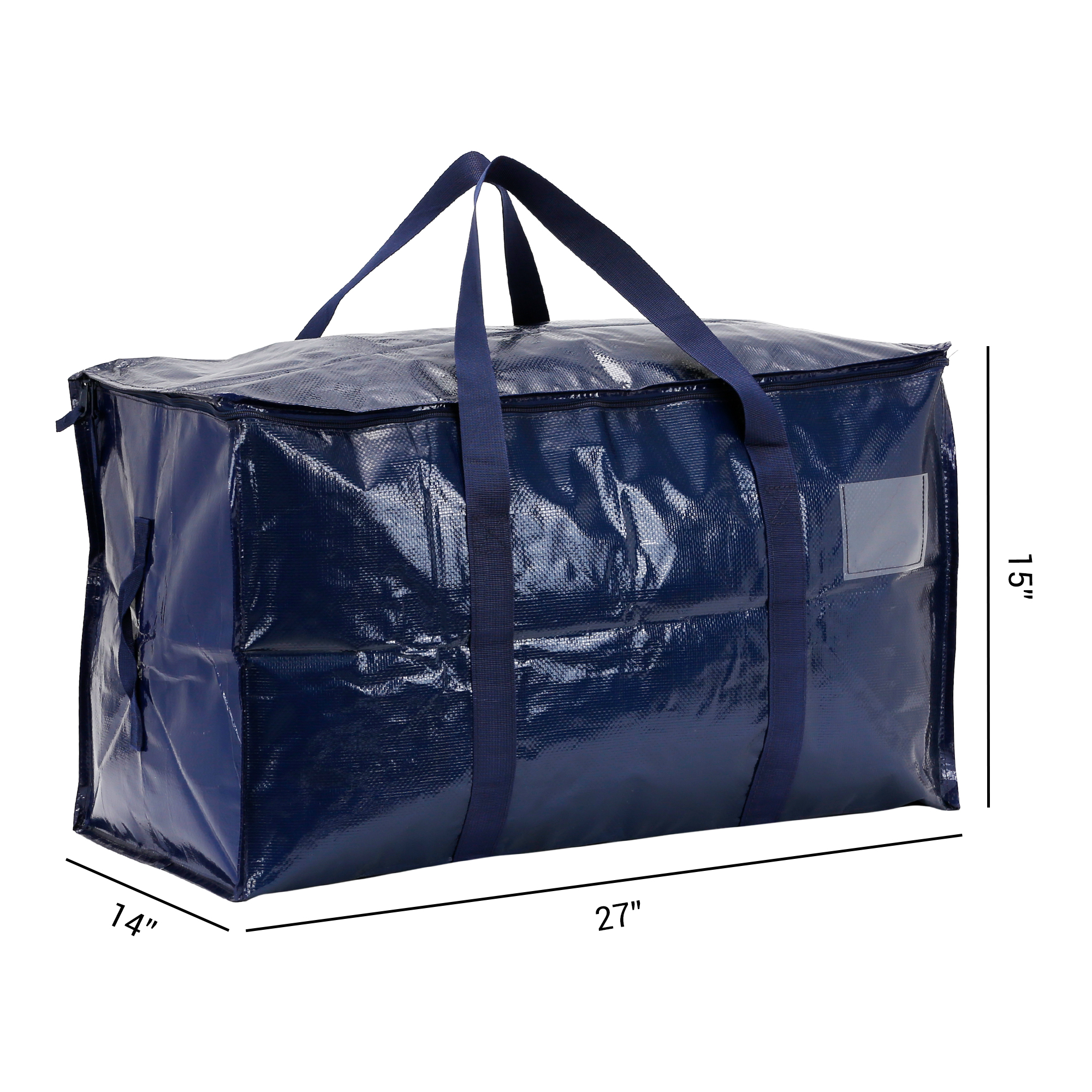 Unique Bargains 1 Pack Clothes Storage Bags Moving Bags Blue 27*14*15in