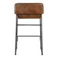 thumbnail image 4 of Moe's Home Collection Starlet Counter Stool Open Road Brown Leather-Set Of Two, 4 of 7