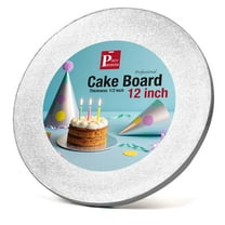 Paremmin 12inch Round Cake Boards 1/2inch Thick - Heavy Duty Silver Drums with Smooth Straight Edges Waterproof & Oil-proof