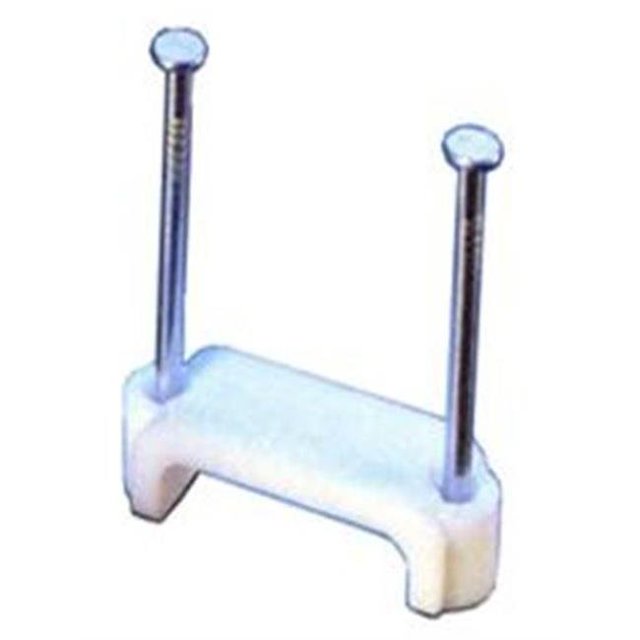 Plastic Cable Clips Flat 2 Nail for 10/2 NM Cable & UF (3/4- wide)