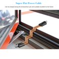 thumbnail image 4 of Flat Power Cable Female F Connector Fits Under Doors Windows Without Drilling 26cm Long F Male Camera Power Input Output Adapter Cable Extension Line, 4 of 7