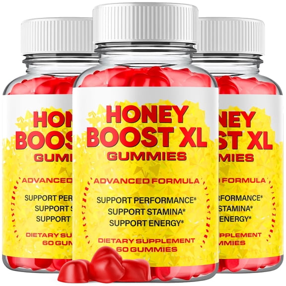 Honey Boost XL Gummies Advanced Formula All Natural Vitamin Supplement 180 Gummies