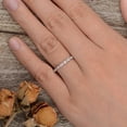thumbnail image 5 of SFTING S925 Sterling Silver Wedding Band for Women Cubic Zirconia Milgrain Marquise & Round Half Eternity Stackable Ring Silver Size 6, 5 of 8