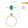 thumbnail image 4 of ANGARA Natural Octagonal 1 ct Emerald Cocktail Ring with Diamonds in 14K Yellow Gold for Women (Size-7x5mm) | May Birthstone, Birthday, Anniversary, Jewelry Gift for Women | Natural Emerald Ring, 4 of 9