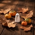 thumbnail image 5 of Ceramic Ghost Figurine Small Single Piece for Indoor Halloween Home Decor, 5 of 6