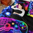 thumbnail image 4 of Castle Fairy Teens Gradient Video Game Twin Bedding Sets,Gamer Bedding Comforter Set, 4 of 8