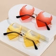 thumbnail image 1 of Gafas de sol sin marco con forma de moda para fiestas, bailes, discotecas, gafas de sol irregulares, 1 of 5