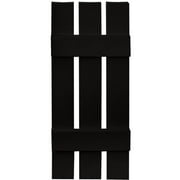 Board-N-Batten 3 Boards Spaced in Black - Set of 2 (12 in. W x 1 in. D x 51 in. H (7.13 lbs.))