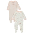 thumbnail image 3 of Carter's Baby Girls' 2-Pack Footed Coveralls - ivory, 3 months (Newborn), 3 of 4