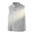 thumbnail image 3 of POIUYTR Men Summer Henley Tank Tops Casual Loose Button Solid Color Sleeveless Shirts Gym Workout Camisole, 3 of 6