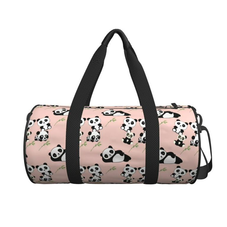 ZICANCN Funny Pandas Pink Travel Duffle Bag, Sports Tote Gym Bag Weekenders  Bags for Women Men 
