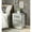 Silver, variant on Metal & Synthetic Wood - Mirrored Glass with Faux Diamonds - Home Decor - Stylish Storage Solution