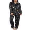 thumbnail image 1 of Ensemble de Pyjama pour Femmes Imprimé Manches Longues Boutonné + Pantalon 2 Pcs Vêtements de Nuit, 1 of 3