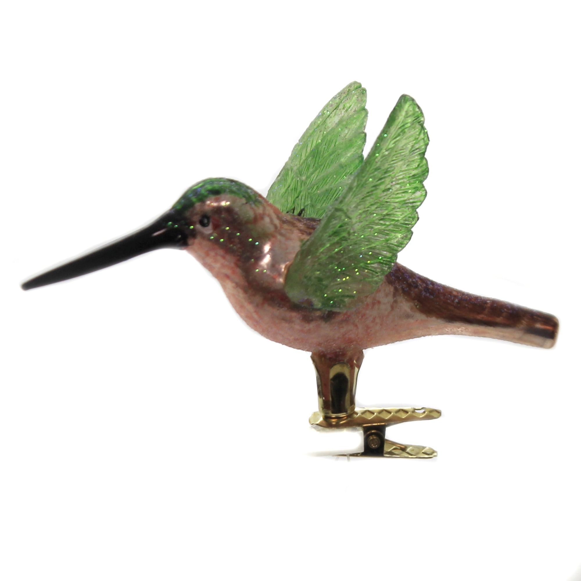 Noble Gems HUMMINGBIRD CLIP-ON ORNAMENT Glass Hand Crafted Glass ...