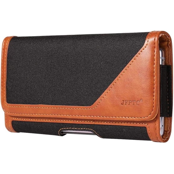 Cell Phone Belt Case Holster Pouch Holder with Belt Clip Loop Card Slots for Motorola Edge 2023,Samsung Galaxy S24  S23 FE S23  S22  S10 Plus S10 FE, Google Pixel 7 6 iPhone 11 Pro Max XS (Black)