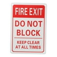 thumbnail image 5 of OUNONA Red Emergency Fire Exit Sign with Aluminium Alloy Frame, Safety Warning Door Sign for Clear No Block Access, 1 Set, 5 of 8