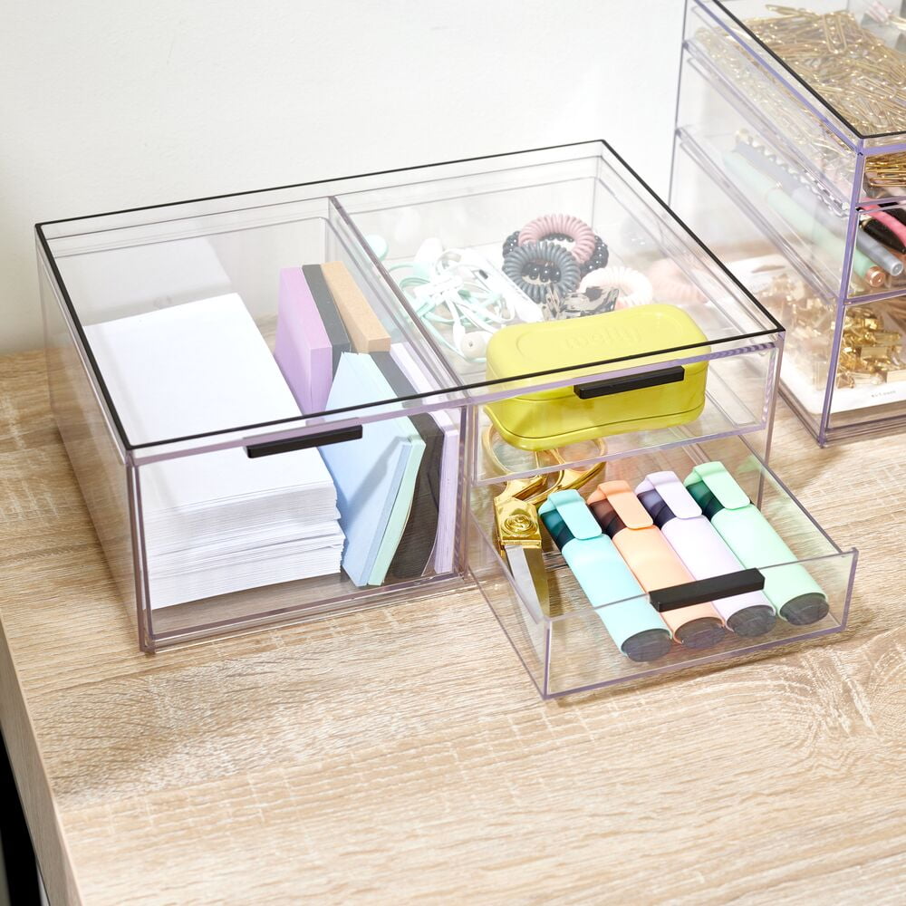 iDesign, Clear 3 Drawer Organizer, Recycled Plastic