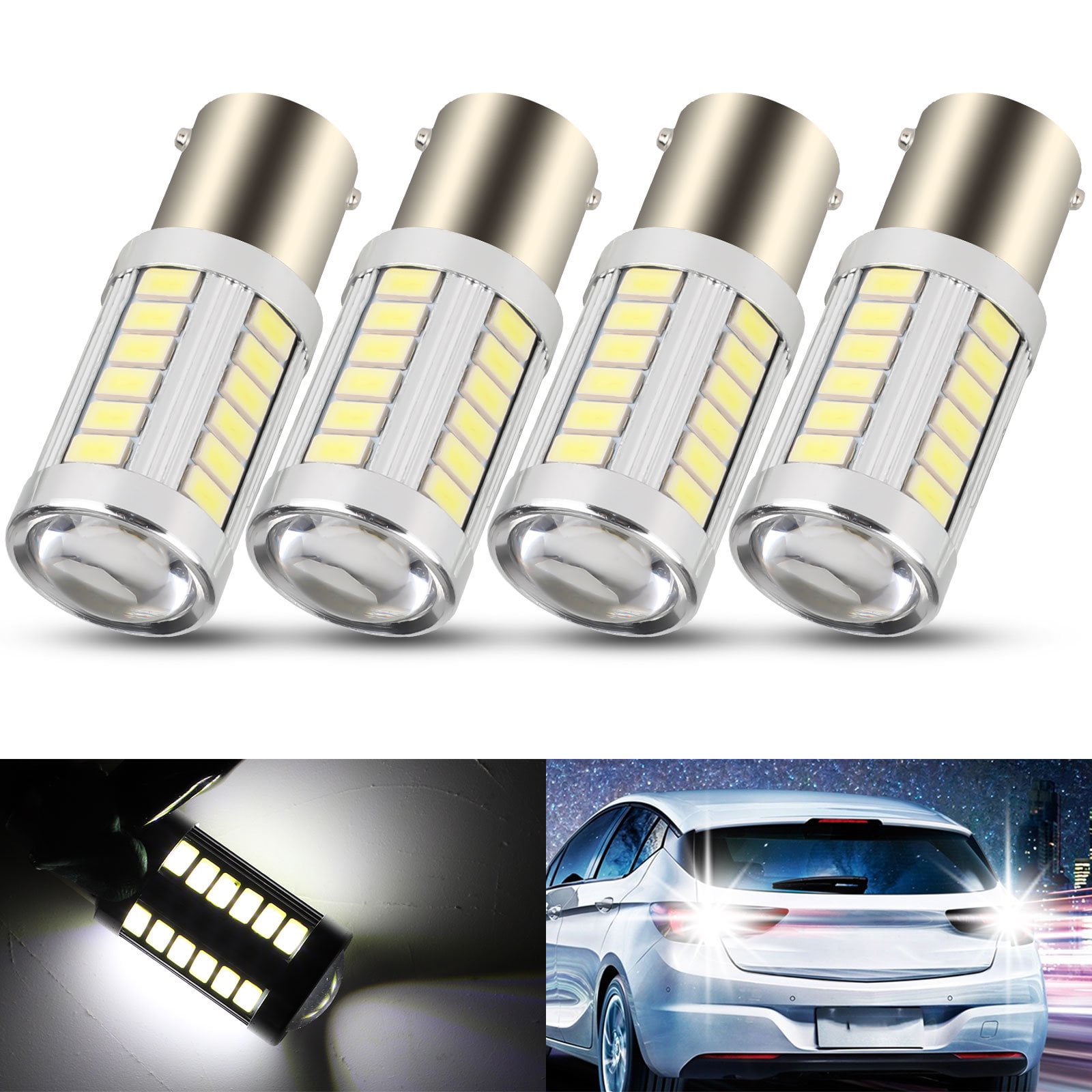 ZHOL® 1156 7506 1003 1141 LED 18 SMD LED Bulbs Interior RV Camper SUV MPV Car Turn Tail Signal Bulb Brake Light Lamp Backup Lamps Bulbs High LUMS White 10-pack Extra 2 more 