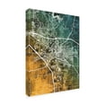 thumbnail image 2 of Trademark Fine Art 'Iowa City Map Teal Orange' Canvas Art by Michael Tompsett, 2 of 4