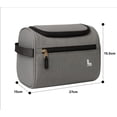 thumbnail image 2 of Lazer Toiletry Bag for Travel – 6L Hanging Organizer with Multiple Compartments, Water-Resistant – Grey, 2 of 7
