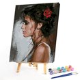 thumbnail image 2 of Cuadros Decorativos Chica pintura al óleo por números Kit DIY pintura acrílica sobre lienzo sin marco (B1851) Likrtyny embutido en tela, 2 of 9