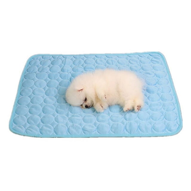 Tapis Rafraîchissant pour Chien Tapis Rafraîchissant pour Chien Tapis Froid pour Chat Couverture Panier Froid pour Chiens pour l'Été en Matériau Multifonctionnel (Bleu)