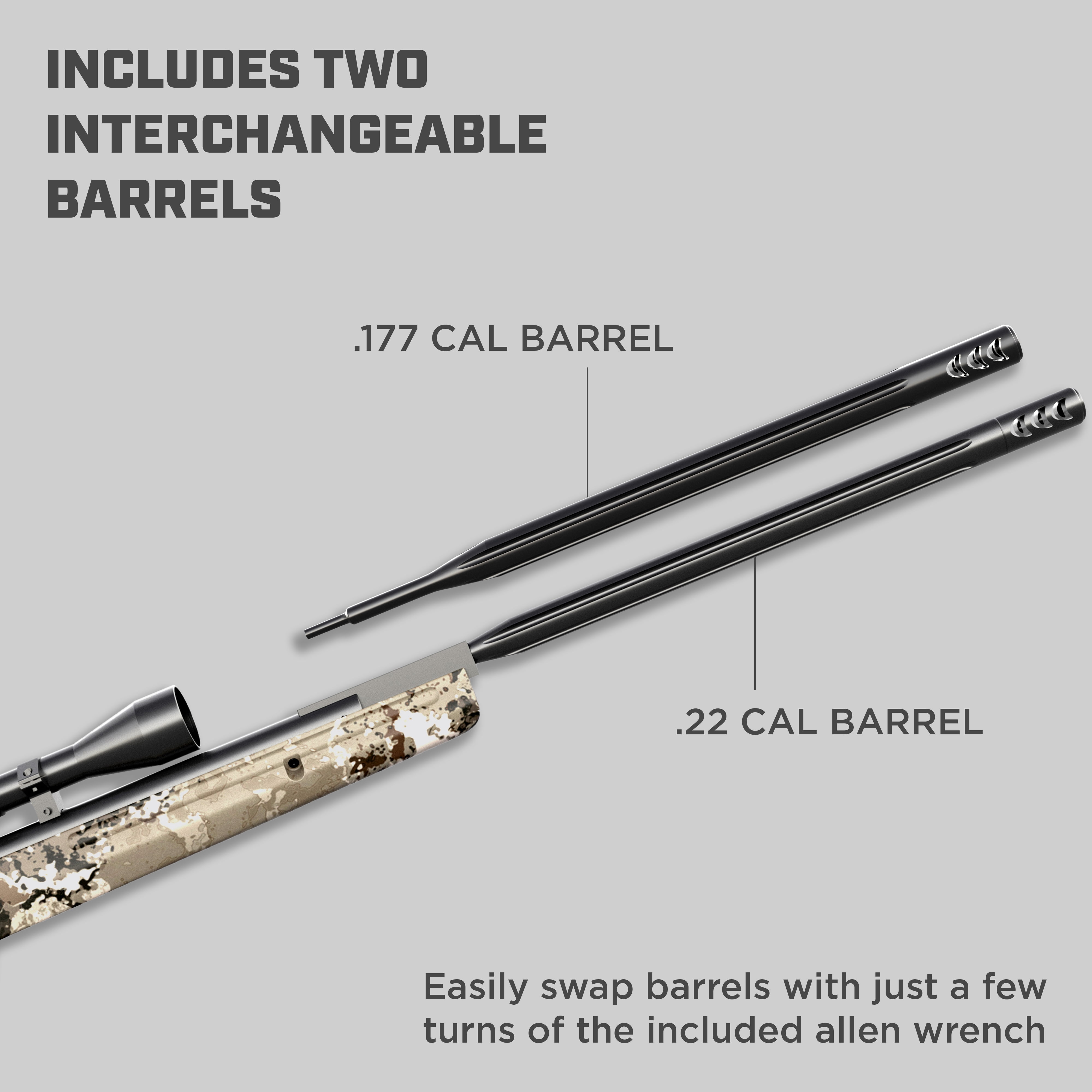 Barra Airguns Sportsman 1200g, 0.177 and 0.22 Pellet Gas Piston Air Rifle