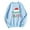 Light Blue, variant on Tetras Fall Sweatshirts for Women,Women's Christmas Printing Solid Loose Long Sleeve Top Sweatshirt