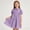 Purple, variant on Amidoa Girls Summer Dresses Short Sleeve A-Line Flowy T-Shirt Midi Casual Bow Sundress,Black Size 120