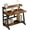 Color: Frame:black/Board:rustic Brown, variant on Alpinel 31.5 Inch Rolling Computer Desk for Small Spaces, Monitor Stand & 3-Tier Storage with Lockable Wheels, Easy Assembly for Bedroom, Dorm & Apartment