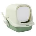 thumbnail image 1 of DOLITY Enclosed Cat Litter Pans Hooded Large Front Entry with ing Kitty Litter Pan Green, 1 of 9