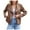 Coffee, variant on Goindgs Women's Winter Coat Jacket Fall Short Moto Suede Leather Solid Color Lapel Cool Outerwear Coat Casual Lapel Jackets Beige-L