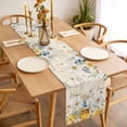 thumbnail image 3 of Table Runner 70 Inches Long for Kitchen Dining, White Daisy Dresser Scarf Farmhouse, Dining Table Decorations for Wedding/Parties, Spring Floral Elegant Pastoral Botanical Bees 13 x 70 In, 3 of 8