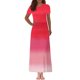 thumbnail image 2 of Vestido Corto de Verano de la Moda de las Mujeres Impreso de Manga Corta Cuello Redondo Tobillo de Longitud Vestido Casual, 2 of 5