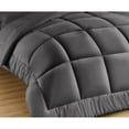 thumbnail image 4 of 1 Piece New Fluffy Pattern Comforter, 800 TC, 100% Egyptian Cotton, King/California King Size Dark Grey Solid, 4 of 6