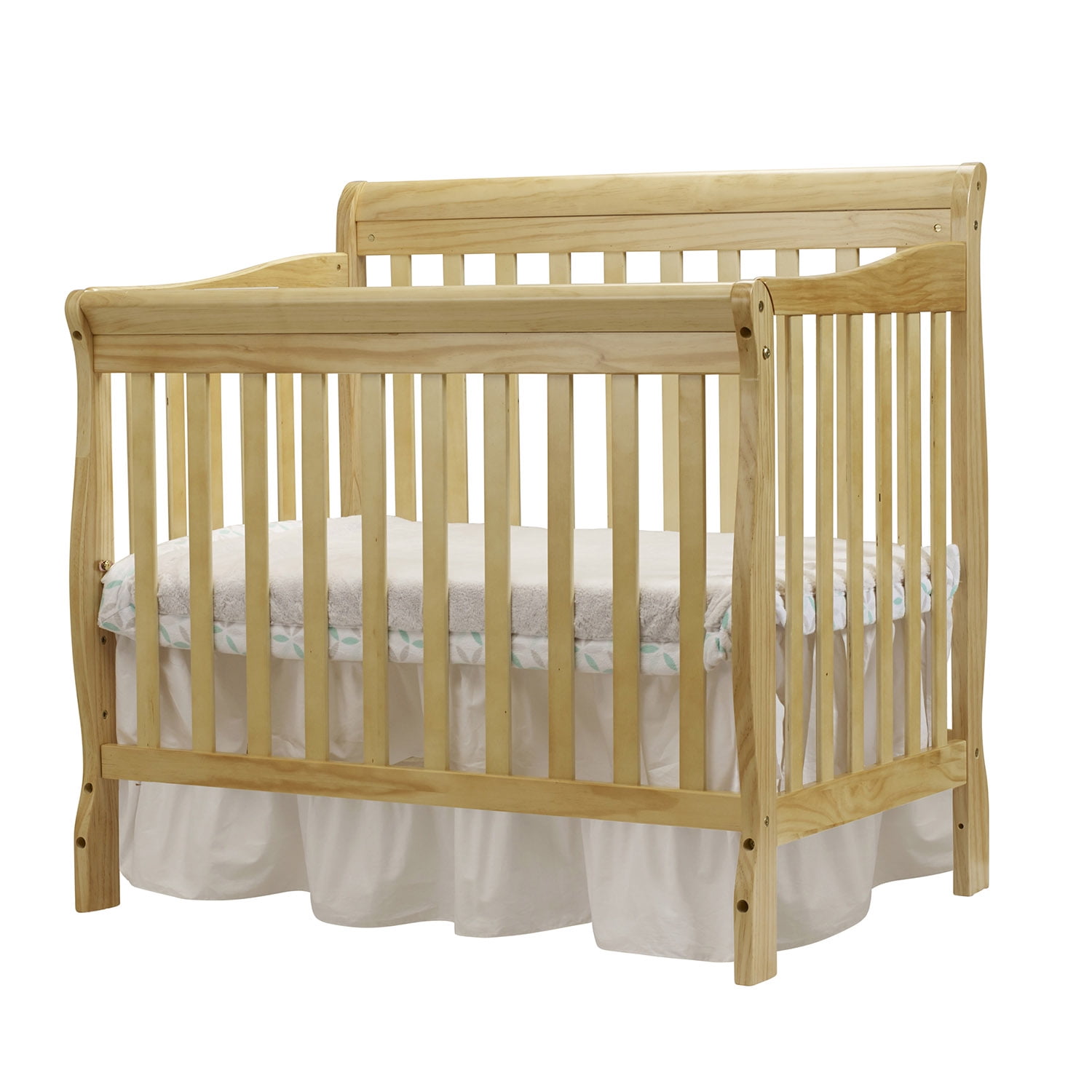 Big Oshi Kayla 4 In 1 Convertible Mini Crib White Walmart Com