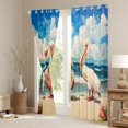 thumbnail image 3 of Feelyou Tropic Pelicans Black Out Curtains, Summer Holiday Curtains Pack of 2 (42x63 Each), 3 of 6