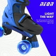 thumbnail image 5 of Neon Quad Kids Skates, Adjustable Size 12-2 US, One-Pair, Unisex, Blue Black, 5 of 6