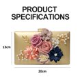 thumbnail image 2 of Bolso para vestido de noche de mujer, bolso para vestido de noche de boda con flores, bolso con flores para novia, 2 of 5