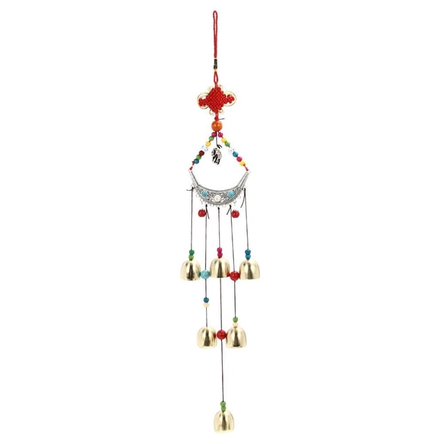 Sywqhk Lucky Elephant Wind Chimes cobre 6 campanas al aire libre living patio jardín decoración Sywqhk Para estrenar
