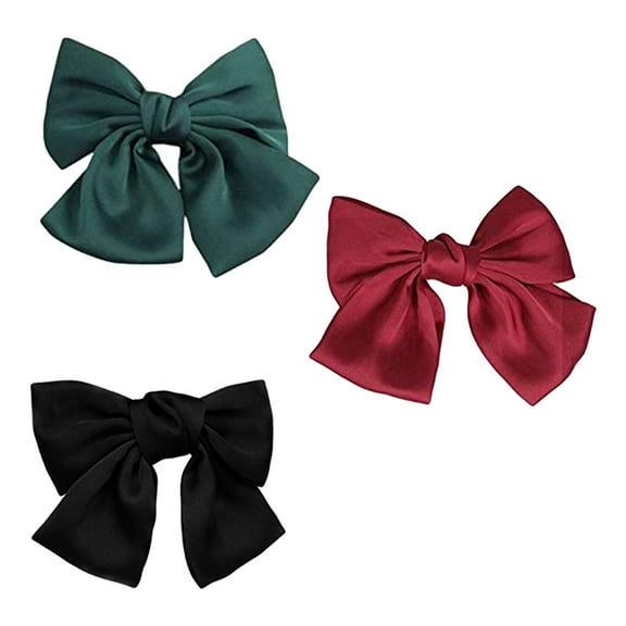 3 Pcs Vintage Hair Accessories Korean Clips Bow Hairpin Tie Bowknot for Girls Bows Barrette Satin Miss
