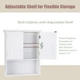 thumbnail image 6 of Giantex Bathroom Wall Cabinet, Medicine Cabinet with Double Doors and Adjustable Shelf, Wall Mounted Storage Cabinet for Bathroom, Living Room, Kitchen, Entryway, 23.62 x 7.87 x 27.76 inches, 6 of 9