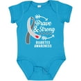 thumbnail image 3 of Inktastic Diabetes Awareness Brave and Strong Boys or Girls Baby Bodysuit, 3 of 5
